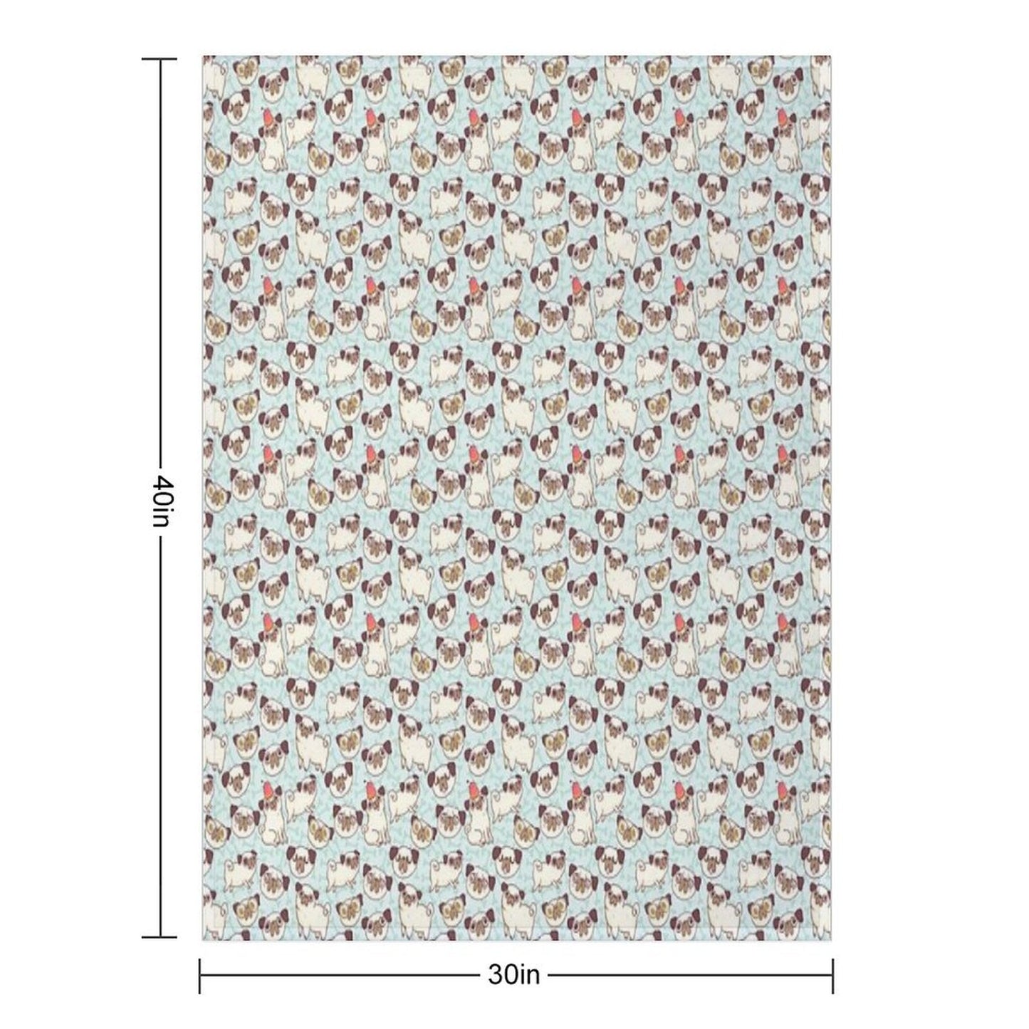 PUGLAND Throw Blanket