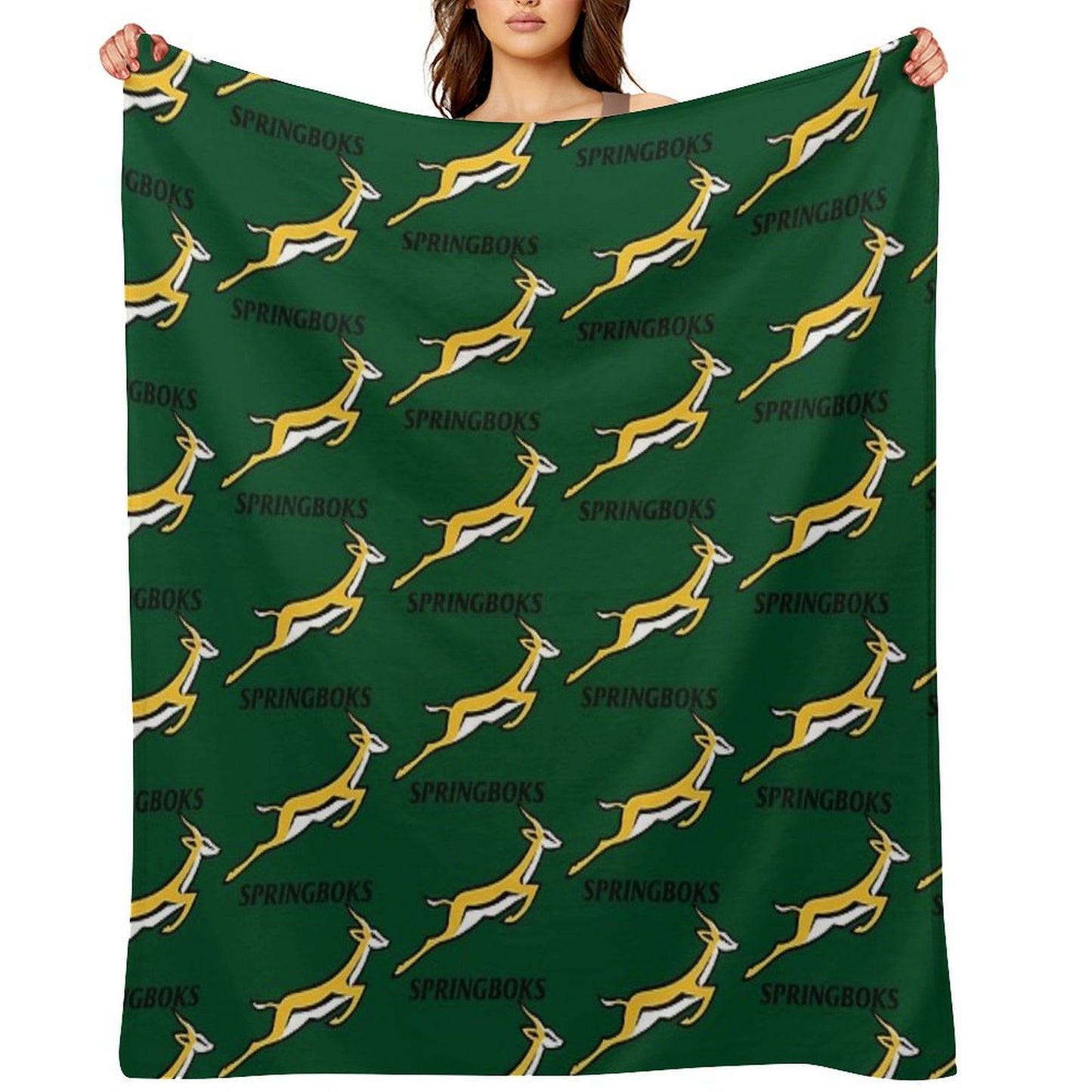 Springboks - The South Africa National Rugby Union Team Throw Blanket