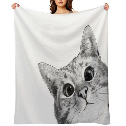 Sneaky Cat Throw Blanket