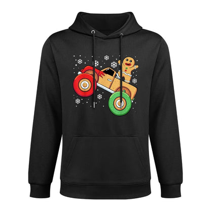 Christmas Gingerbread Man Monster Truck Customizable Surface Hoodie