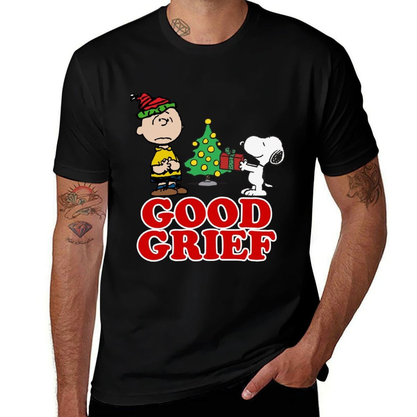Peanuts Charlie Brown Goof Grief Christmas Sweatshirt  Wrinkle-resistant T-Shirt