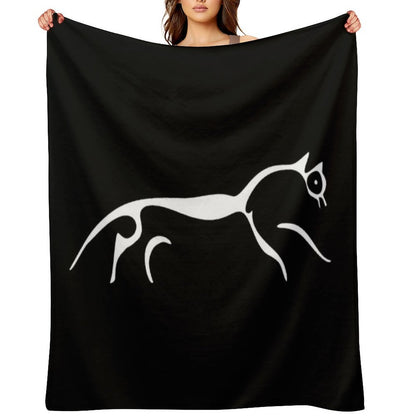 White Horse Throw Blanket