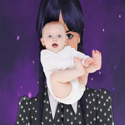 Wednesday Addams Jenna Ortega Throw Blanket