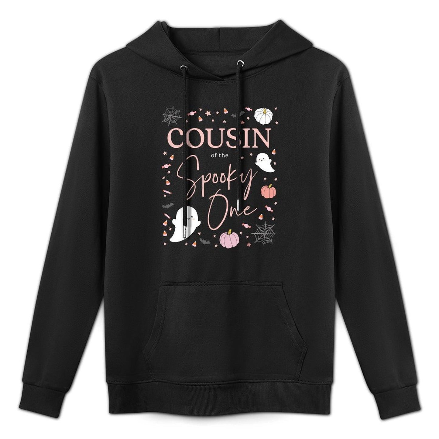 Cousin of The Spooky One Girl First Birthday Pink Halloween Customizable Surface Hoodie