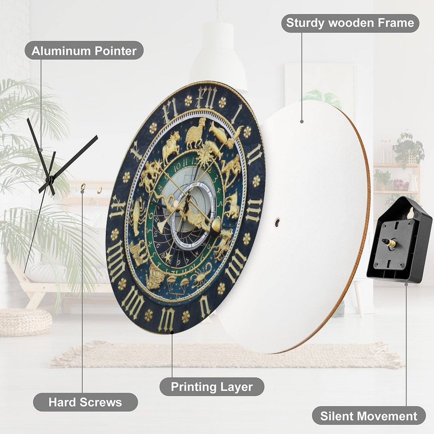 Astronomical Clock Wall Clock