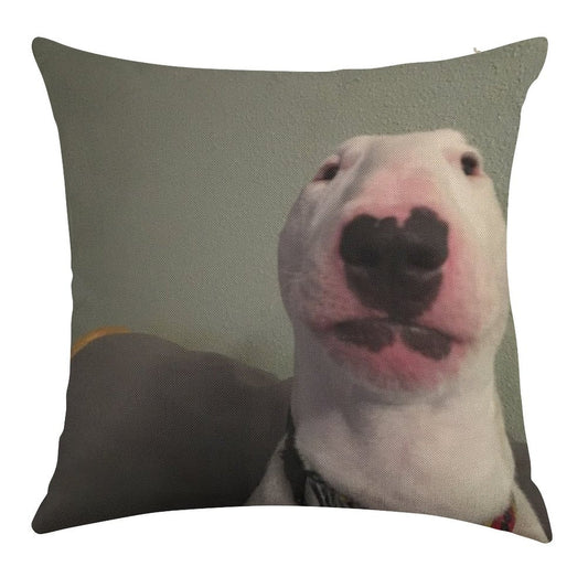 @PupperNelson Walter Original Linen Throw Pillow Cover