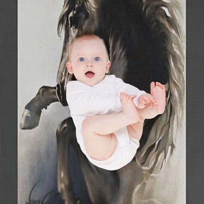 Black Fury Throw Blanket