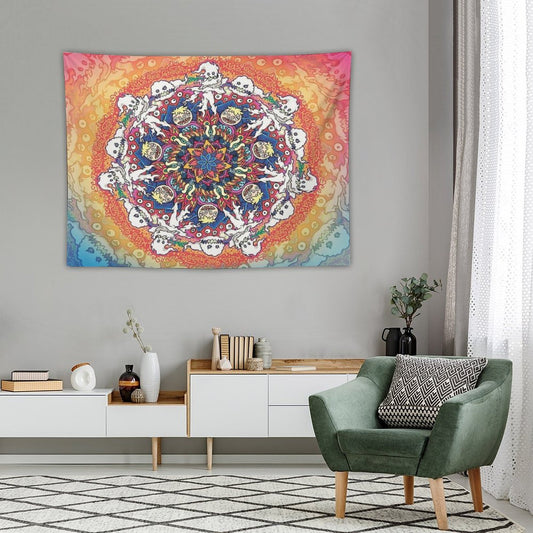 Kids See Ghosts Mandala Tapestry