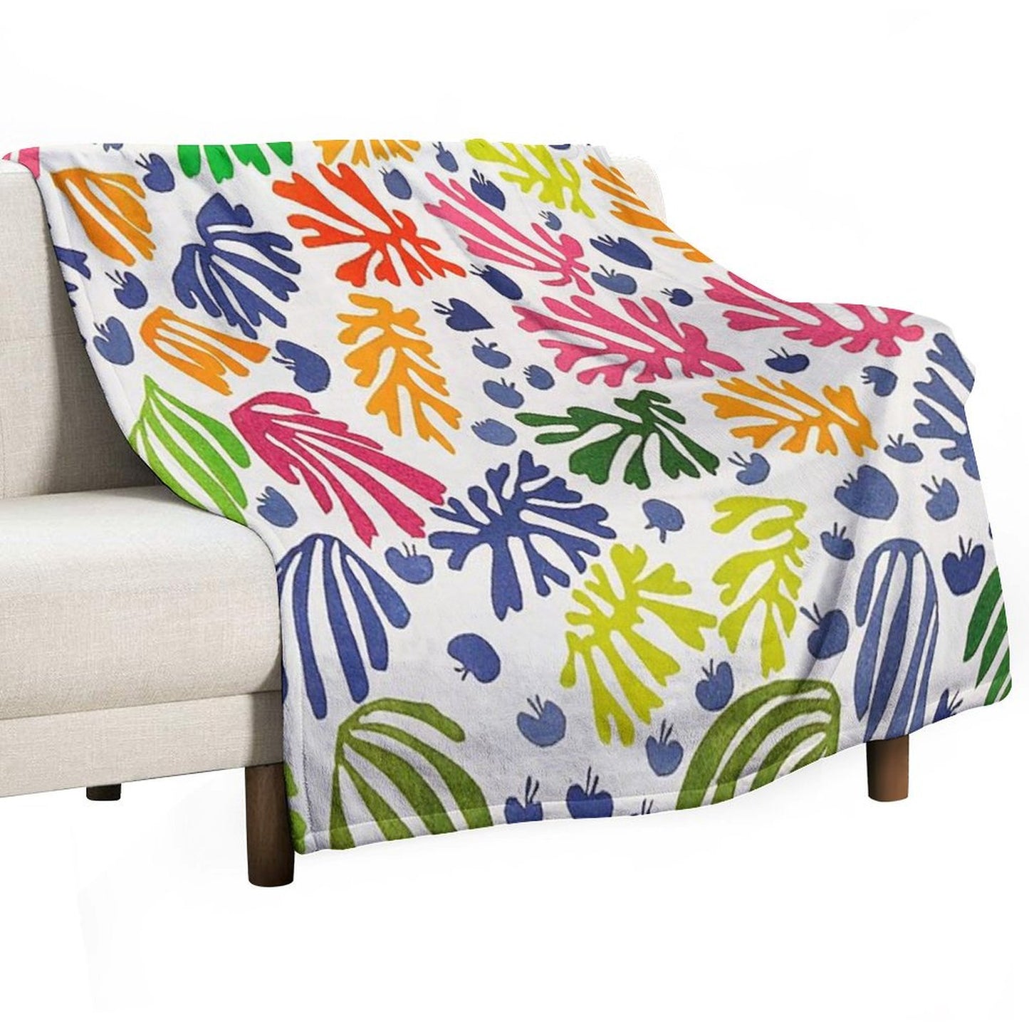 Matisse Floral Pattern Throw Blanket