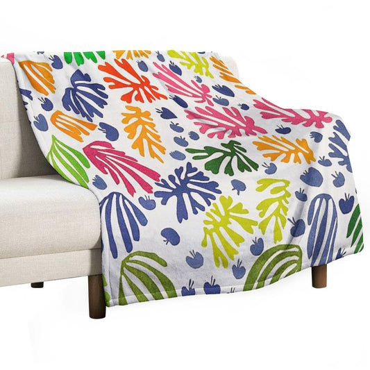 Matisse Floral Pattern Throw Blanket