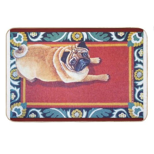 Pug on A Rug Bath Mat