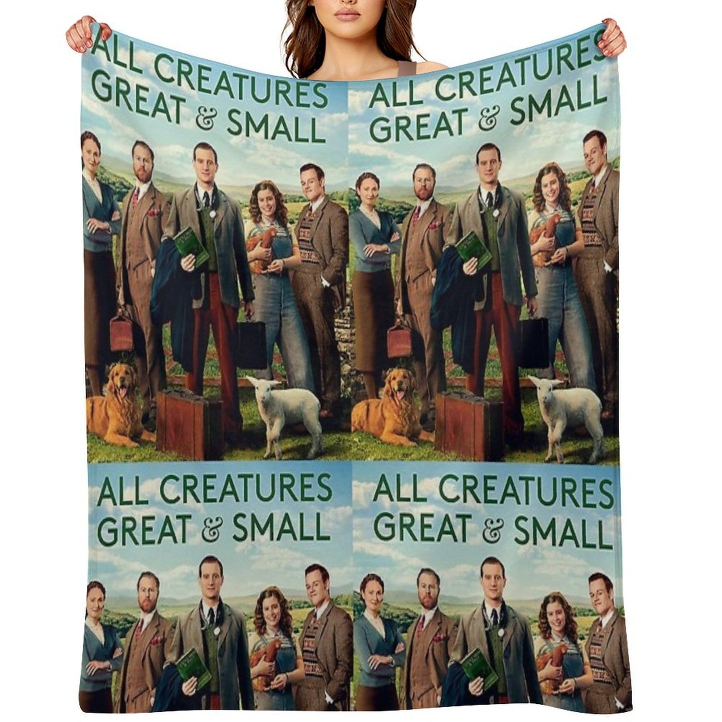All Creatures Great And Small Vintage Throw Blanket