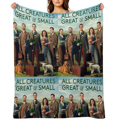 All Creatures Great And Small Vintage Throw Blanket
