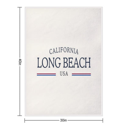 Long Beach California Heritage – Classic Cream Throw Blanket