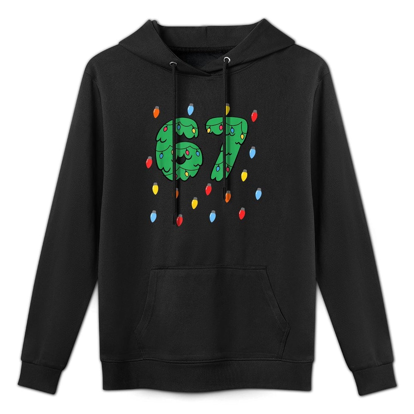 67 Christmas - Funny Christmas 67n Meme 6 7 Christmas Cotton-Polyester Blend Hoodie