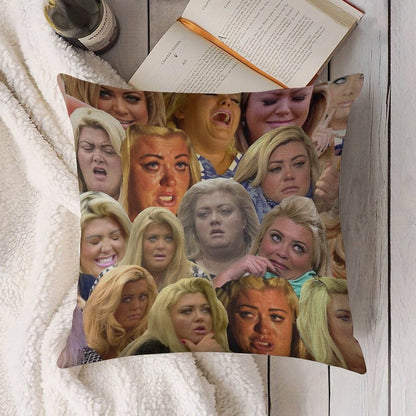 THE MANY MOODS OF GEMMA COLLINS Linen Throw Pillow Cover