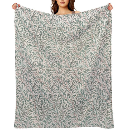 William Morris Pattern - Flowers & Leaves Throw Blanket