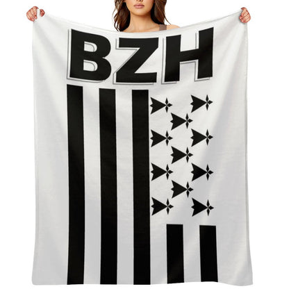 BZH - Breizh - Bretagne - Brittany France Throw Blanket