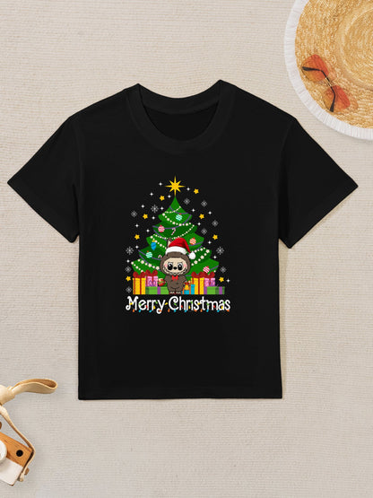 Labubu Lover Cute Labubu The Monsters Christmas Kids T-Shirt