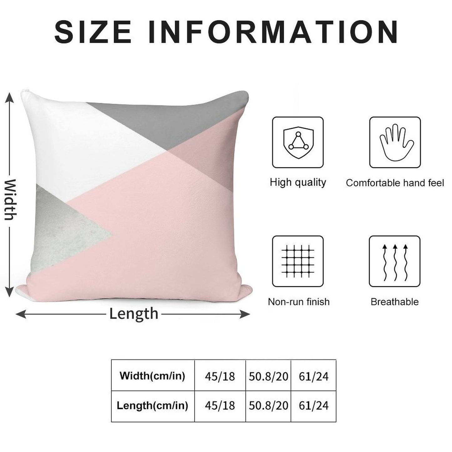 Geometrics - Grey Blush Silver Soft Gift Ready Throw Pillow