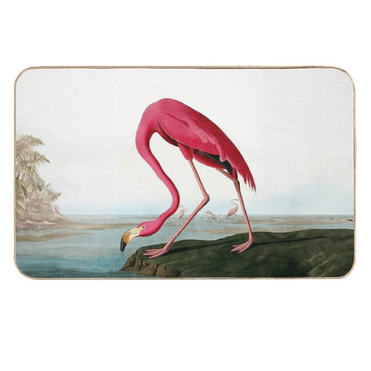Vintage Pink Flamingo  Absorbent Bath Mat