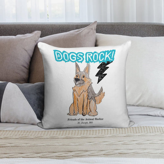 Dogs Rock Soft Multiple Sizes Throw Pillow