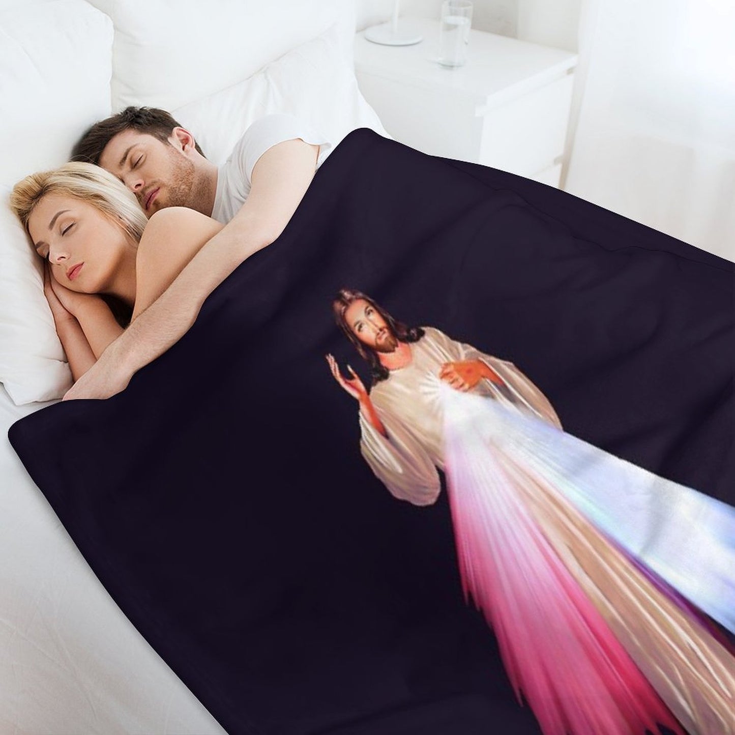 Jesus I Trust You Divine Mercy Image (transparent Background Design) Throw Blanket