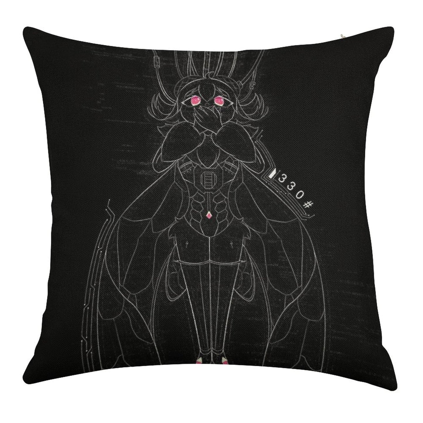 An Unspoken Code (Dark) Linen Throw Pillow Cover