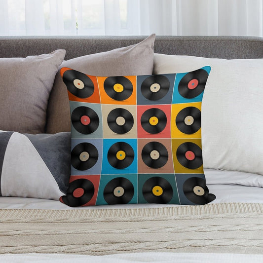 Album,Vinyl Record,Music Poster Soft Durable Construction Throw Pillow