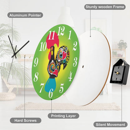 045 Wall Clock Rooster of Barcelos Portugal Wall Clock