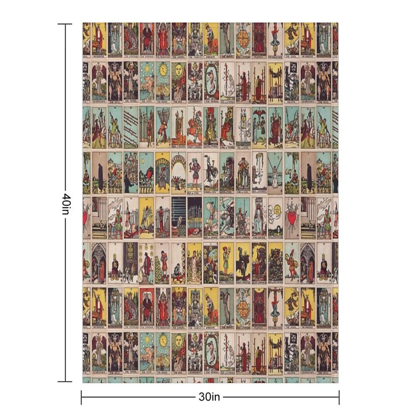 The Full Tarot Deck. Major And Minor Arcana Throw Blanket