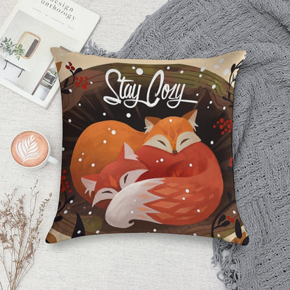 Stay Cozy Soft Hidden Zipper Throw Pillow