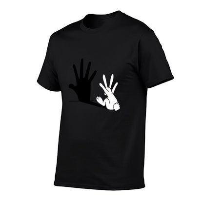 Rabbit Hand Shadow  Fade-proof Color T-Shirt