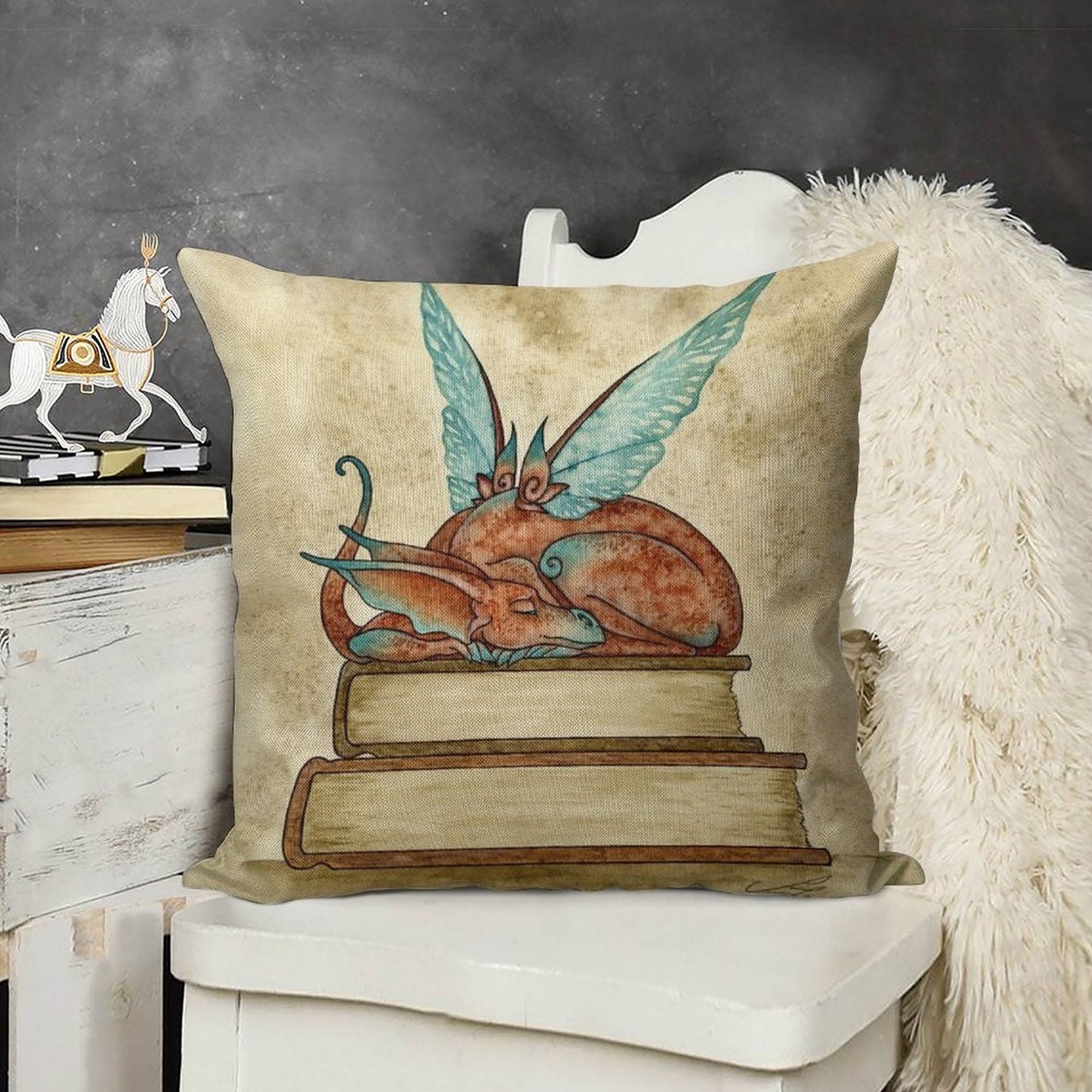 Nap Time Linen Throw Pillow Cover