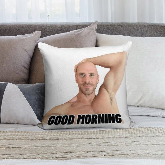 Johnny Sins Good Morning Soft Durable Construction Throw Pillow