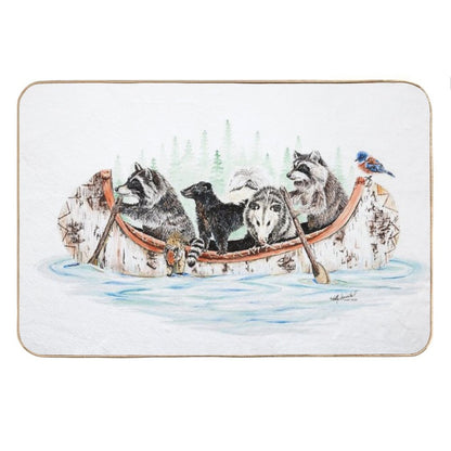 Critter Canoe - Forest Animals Bath Mat