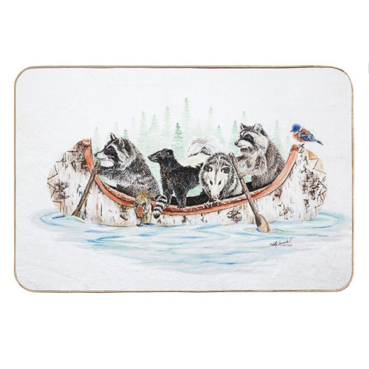 Critter Canoe - Forest Animals Bath Mat