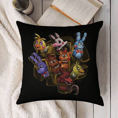 Five Nights at Freddy's 2 Linen Throw Pillow Cover