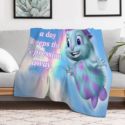 Bibble Motto Throw Blanket