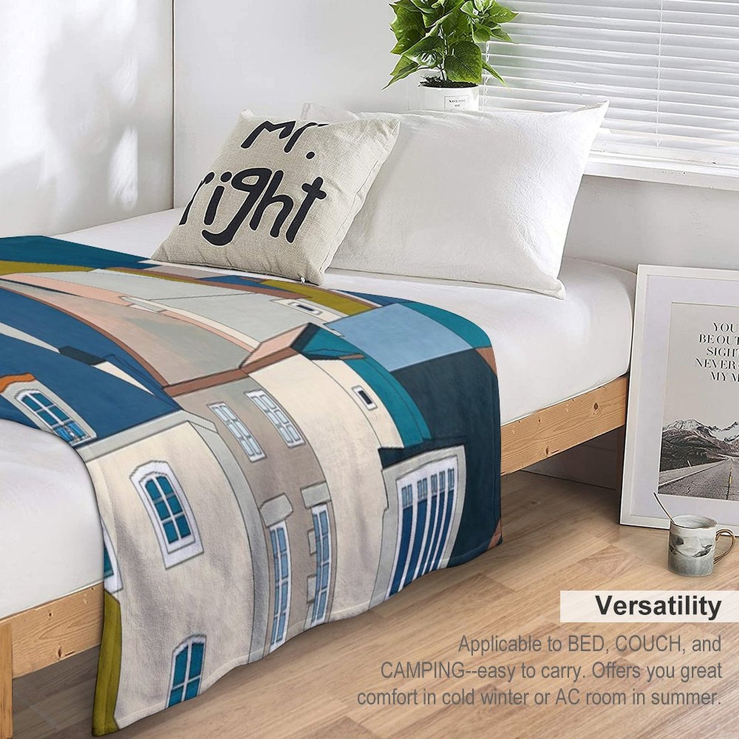 Brittany Illustration France Throw Blanket