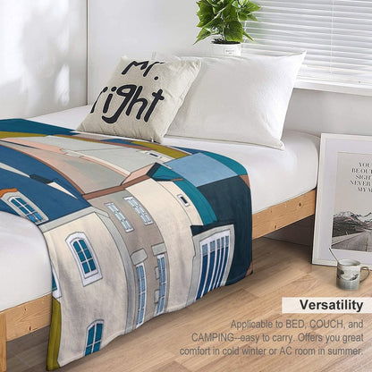 Brittany Illustration France Throw Blanket