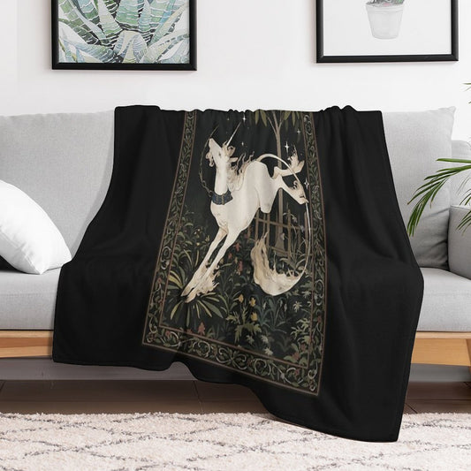 Unicorn Out of Captivity Throw Blanket