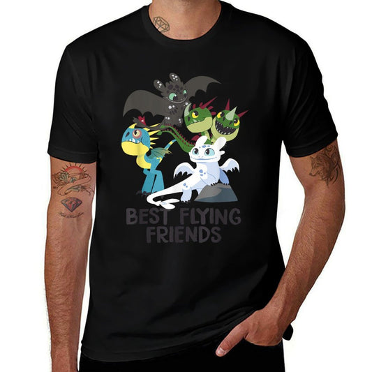 How to Train Your Dragon 3 Hidden World Best Friends  Ribbed Collar T-Shirt