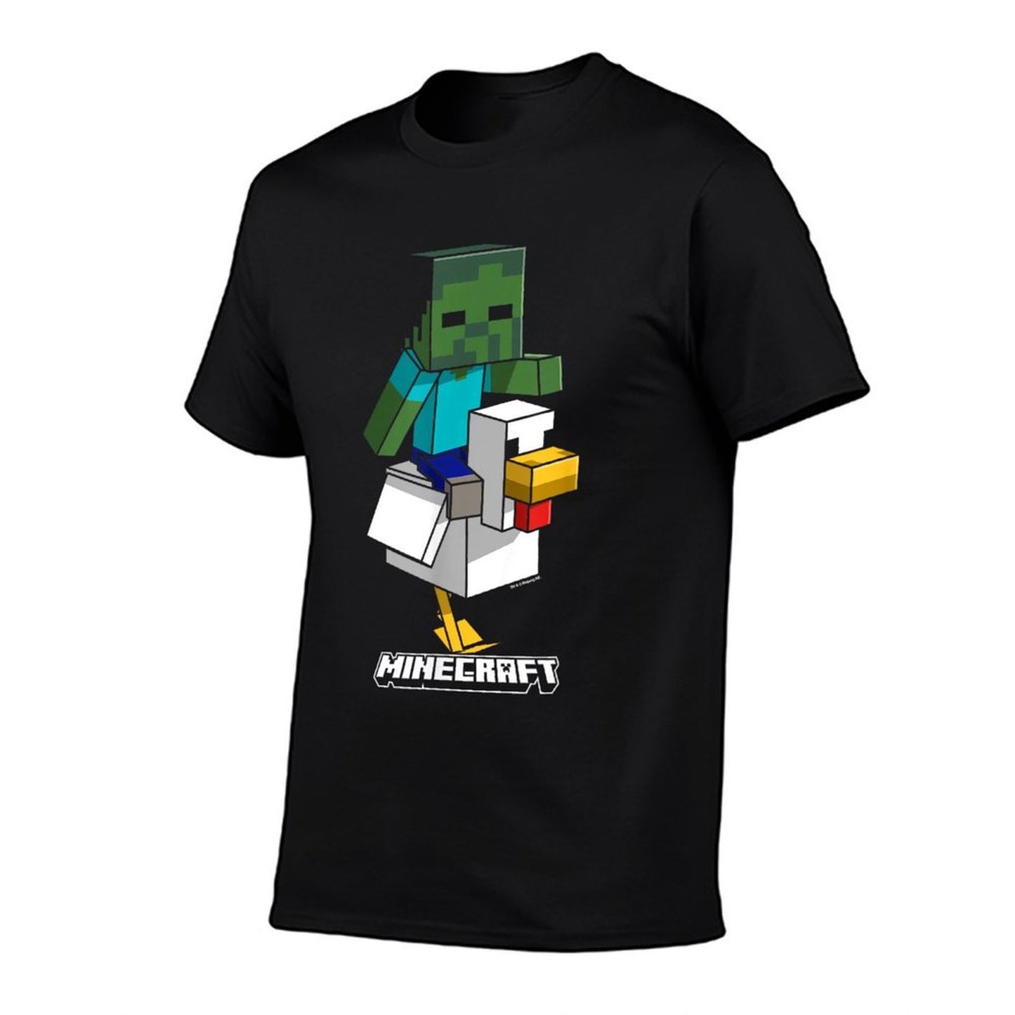 Minecraft Chicken Jockey Aiming To Attack  High-quality Stitching T-Shirt