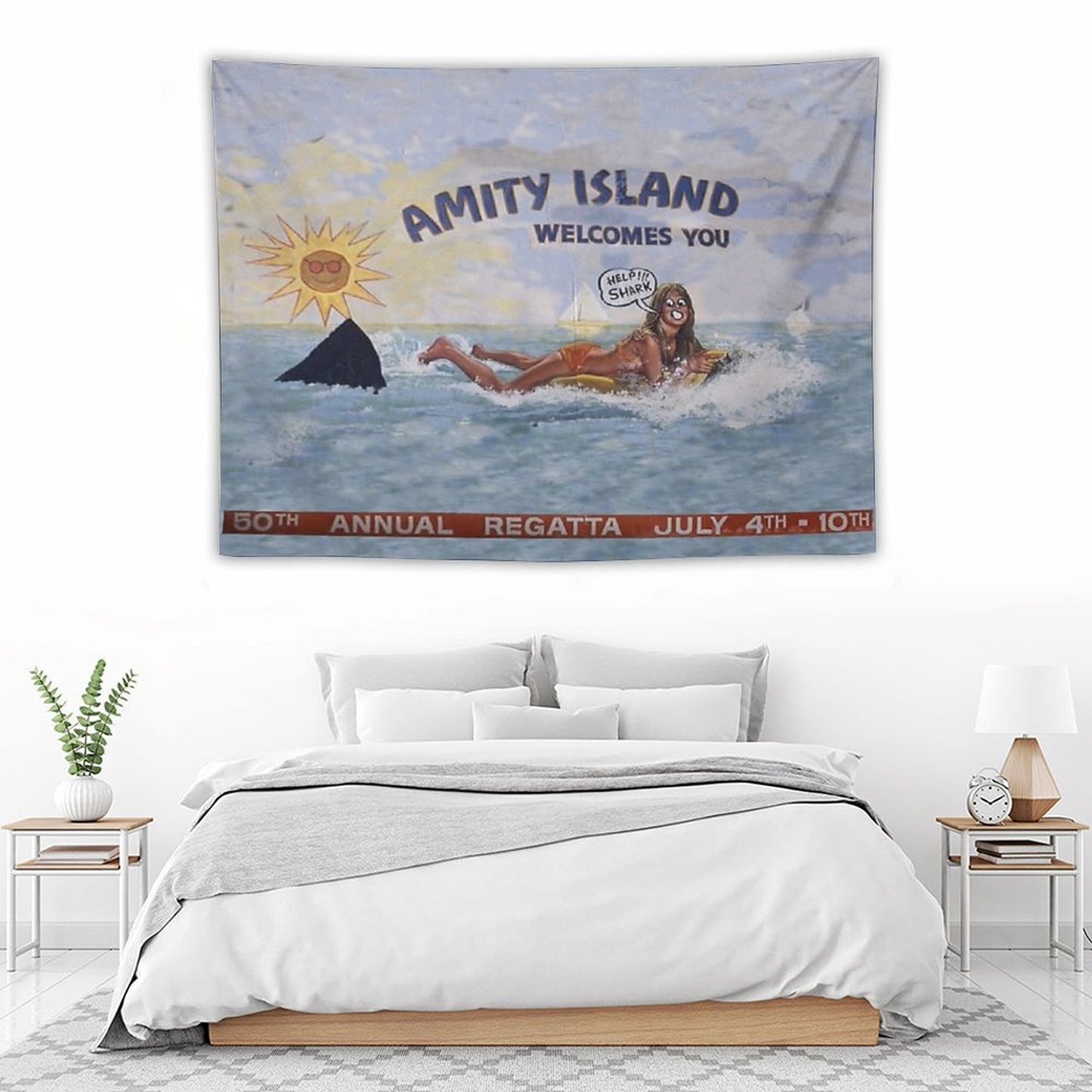 Welcome To Amity Island Tapestry