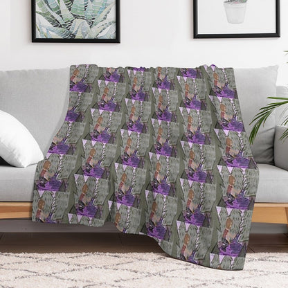 Sigrid And The Wolverine Throw Blanket