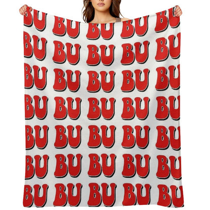 BU Boston University Throw Blanket