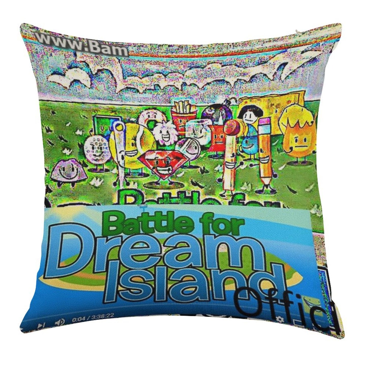 A BFDI Linen Throw Pillow Cover
