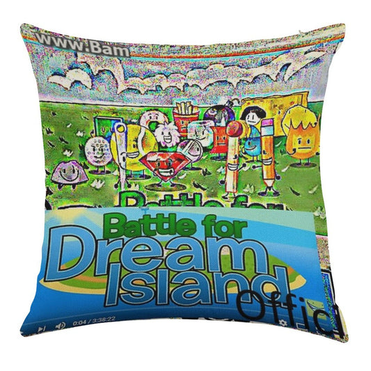A BFDI Linen Throw Pillow Cover