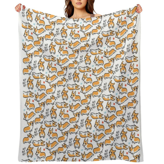 Cutie Corgis Throw Blanket